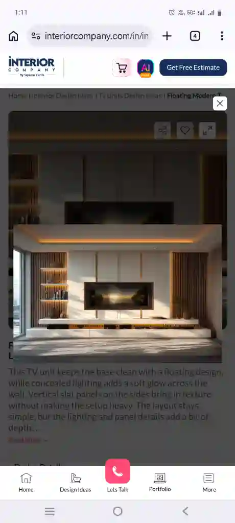 TV unit before design